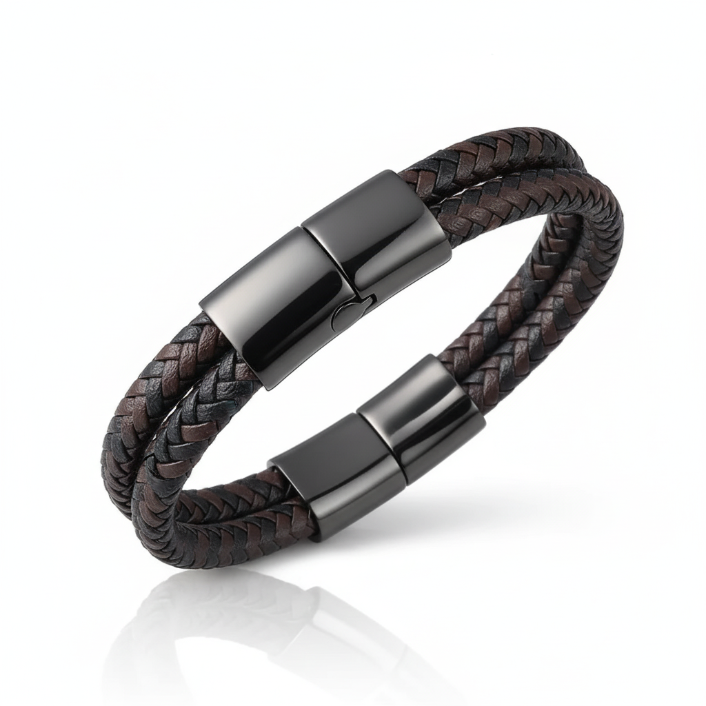 Bracelet Valior Duo – Cuir Tressé